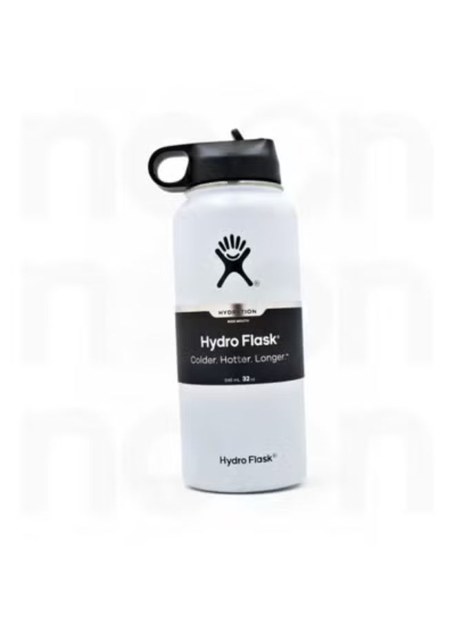 Hydro Flask 32 Oz Wide Flex Straw Cap Bottle - Insulated Stainless Steel - Wide Straw Lid, Non Spill, Leakproof in Pacific - Image 4